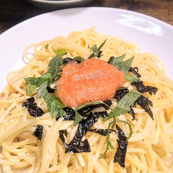 今日は、冷凍明太子で作る明太子パスタですよ(^^)